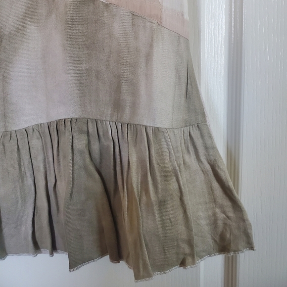 Sacred Threads Unique Sheer Patchwork Netting Neutral Boho Hippie Top Size Small - Picture 7 of 11